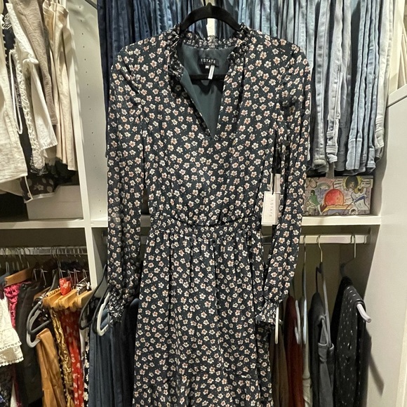 1 State brand green floral dress - Picture 2 of 4